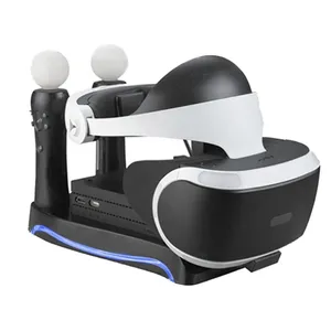 4 in1 PS VR <span class=keywords><strong>2nd</strong></span> thế hệ đứng thẳng đứng cho <span class=keywords><strong>PS4</strong></span> VR kính nối lưu trữ Kit phím điều khiển Trạm Sạc với đèn - Product Image 1