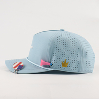 Club Company Custom Sport Waterdichte 5-Panel Magnetische Baseball Cap Hydro Ademend Touw USA Golf Petten met PVC Logo Gorras