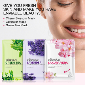 Kormesic 25ml bán buôn mặt nạ hoa anh đào trẻ hóa màu xanh lá cây trà nhà máy chiết xuất hoa oải hương nuôi dưỡng nhẹ nhàng mặt nạ trên khuôn mặt - Product Image 3