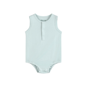 Combinaison bébé sans manches <span class=keywords><strong>OKIDS</strong></span> en fibre de bambou, douce et respirante, unisexe, couleur unie, rafraîchissante - Product Image 2