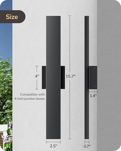 2025 New Arrival cổ điển tường ánh sáng ngoài trời trang trí LED Tường Ngoài Trời Đèn không thấm nước IP65 nhôm ngoài trời ánh sáng phù hợp - Product Image 5