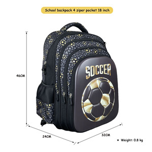 Sac à dos scolaire 2026 au design 3D de dessin animé mignon, avec ceinture à coussin d'air, 4 fermetures éclair, 18 pouces, pour filles et garçons, recherche de partenaires commerciaux - Product Image 6