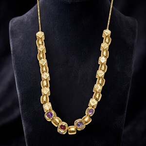 New Design S925 <b>Necklace</b> 925 Sterling Silver Gold Plated Tourmaline <b>Long</b> Chain Pendant <b>Necklace</b> for Women - Product Image 2