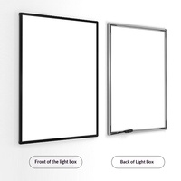 Panneau publicitaire LED pour supermarché OEM/ODM, logo personnalisé, ultra fin, boîte lumineuse à affiche remplaçable pour pochette en coton offerte