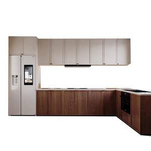 Conception minimaliste moderne d'armoires de <span class=keywords><strong>cuisine</strong></span> murales en bois à panneaux blancs, taille personnalisée, couleur, ensemble d'armoires de <span class=keywords><strong>cuisine</strong></span> - Product Image 5