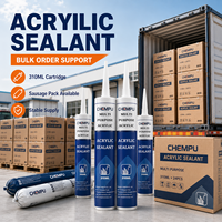 Scellant acrylique industriel 310 ml pour murs, décoratif, faible odeur, stable, pour la réparation des garnitures en bois, prêt à l'emploi