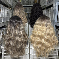Perruques Lace Front Synthétiques Ombrées HD en Fibre Futura de Haute Qualité, Résistantes à la Chaleur, Style Japonais, Vente en Gros Julianna Hair