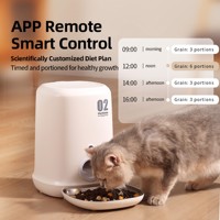 Distributeur intelligent de nourriture pour animaux de compagnie WiFi 4L avec application, alimentation programmée à distance, caméra 1080P, plateau en acier inoxydable anti-blocage, triple compartiment pour chats et petits chiens