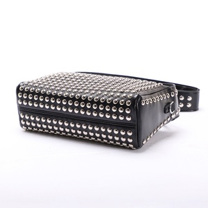 <span class=keywords><strong>Borsa</strong></span> a tracolla <span class=keywords><strong>con</strong></span> <span class=keywords><strong>borchie</strong></span> nere da donna alla moda per rivetti sotto le ascelle - Product Image 5