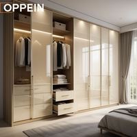 Oppein 2025 Inde Intelligent Modulaire L Coin Armoire En Bois Modulaire Walk in Placard Système pour Vêtements