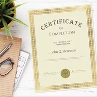 Certificat sportif Gold Border Award Certificats pour l'obtention du diplôme Diplôme Certificat ordinaire Papier pour les récompenses