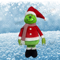 Vente en gros usine transfrontalière Poupée en peluche Monstre vert du Grinch de Noël Jack Green NS250248 Nanshen Polyester Meilleure vente