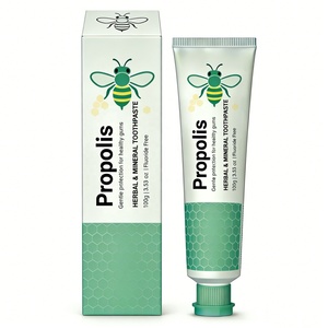 Vente en gros d'usine, OEM, marque privée, dentifrice à base d'extraits naturels <span class=keywords><strong>de</strong></span> plantes, sans fluor, pour <span class=keywords><strong>la</strong></span> santé des gencives, dentifrice à <span class=keywords><strong>la</strong></span> <span class=keywords><strong>propolis</strong></span> verte - Product Image 2
