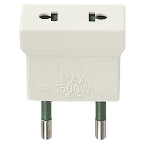 Vimar <b>Adapter</b> 1500W 250V <b>Plug</b> For <b>EU</b> Outlets - Product Image 1