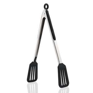 Pinces de cuisine en silicone personnalisées de qualité supérieure, pinces à barbecue en acier inoxydable, pinces à pâtes pour le camping - Product Image 1