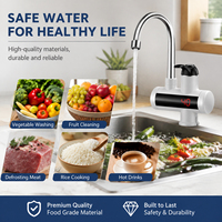 Chauffe-eau électrique en acier inoxydable de haute qualité en gros, avec robinet de chauffage instantané intégré, chauffage rapide, intelligent pour la maison
