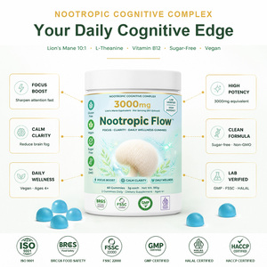 Suplemento de Hongos para Estimular el Cerebro, Gomitas con Extracto de Melena de León 3000mg, Apoyo a la Memoria, Claridad Mental, Nootrópico Diario, 60 Unidades, Sin Gluten - Product Image 4