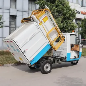 Vente chaude OEM camion à déchets à 3 roues 2.5 CBM chargeur latéral Tricycle de transfert de déchets électrique en vente - Product Image 4