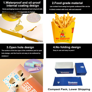 Hamburguesa Scatola Da <span class=keywords><strong>Asporto</strong></span> personalizada, sándwich de hamburguesa, pollo frito y caja de uso de comida rápida, caja de hamburguesa con logotipo - Product Image 6