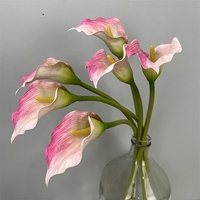 Haute qualité vraie touche Calla lys fleurs artificielles blanc rose Calla fleur de lys pour Table fête de mariage décoration de la maison