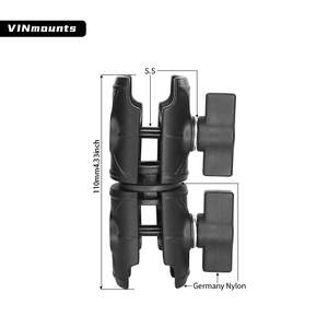 VINmounts Plastic Composite Double Socket Swivel Arm Phone <b>Holder</b> Stand Compatible All 1" Ball Components 360 Degree Rmounts - Product Image 5