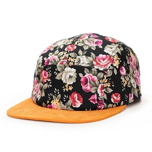 Gorras de Campamento Personalizadas de 5 Paneles, Impresión en Algodón con Visera de Gamuza, Gorra Desestructurada - Product Image 1