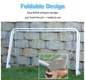 Portería de Fútbol Plegable, Resistente y Ecológica, Red de Fútbol Portátil para Interiores y Exteriores, Marco de Acero Reforzado, Montaje Rápido - Product Image 4
