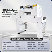 Horno de Túnel Termoencogible Industrial con Cinta Transportadora de Malla y Control Digital de Temperatura para Envoltura de Películas POF y PVC