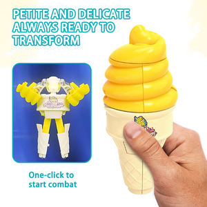 ของเล่นอาหารแบบข้ามพรมแดนสำหรับเด็ก, ของเล่นเพื่อการศึกษาจำลองหุ่นยนต์แปลงร่างทำจากไอศกรีม - Product Image 3