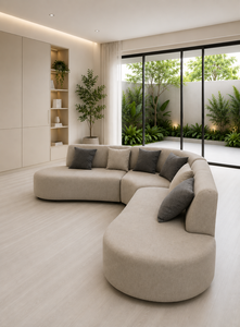 ชุดโซฟาโมเดิร์น Sudut Luna Square Lounge พร้อมผ้าหุ้มสั่งทำพิเศษสำหรับโรงแรมและห้องนั่งเล่น - Product Image 2
