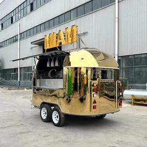 Carrito de Comida Móvil Totalmente Equipado, Carrito de Helados y Café para la Venta Ambulante, Remolque de Comida Móvil - Product Image 6