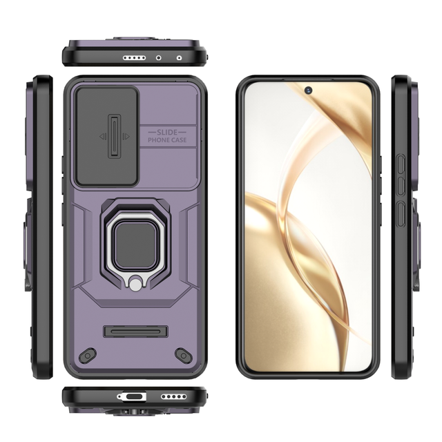 Warrior case for Honor 200 Lite TPU +PC Armor Shockproof Anti-drop Slide Lens Cover for Honor 200/200 Pro