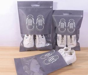 Sac de rangement pour chaussures en non-tissé transparent personnalisé avec cordon de serrage, sac anti-poussière tendance pour voyage - Product Image 4