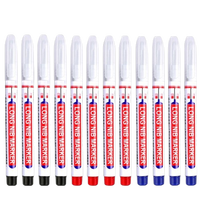 Marqueurs à tête longue de 20mm, encre de couleur noire, marqueur à trous multi-usages de 1mm, papier décoratif, échantillon permanent offert