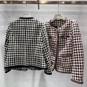 Nueva moda elegante señora chaqueta Mil Pájaros vestido a <span class=keywords><strong>cuadros</strong></span> <span class=keywords><strong>abrigo</strong></span> chaquetas abrigos para mujer - Product Image 6