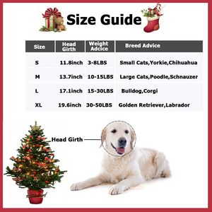 Christmas Dog Hat With <b>Tree</b> Design Fleece Warm Winter Headband For Pets Size M 10-15 Lbs - Product Image 6