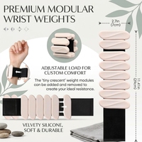 Bracelets lestés en silicone durables, poids réglables pour poignets et chevilles, bracelets de musculation portables pour le yoga, le Pilates et la course à pied