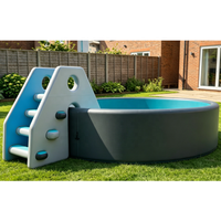 Meilleures ventes 2026 : Échelle de piscine gonflable personnalisée avec toboggan, escalier flottant pliable antidérapant pour piscine gonflable ronde de jardin