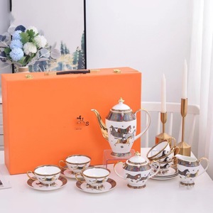 Offre Spéciale : Service de Table de Luxe en Grès avec Motif Équestre Raffiné pour Hôtels – Vaisselle et Contenants de Rangement Alimentaire - Product Image 2