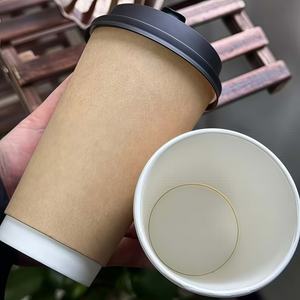 Gobelets en papier personnalisés écologiques jetables pour boissons froides et café glacé - 16 oz 24 oz avec couvercles - Product Image 4