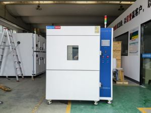 Üç odacıklı sıcaklık termal şok darbe test odası fabrika İklim elektronik termal bisiklet şok test makinesi - Product Image 3