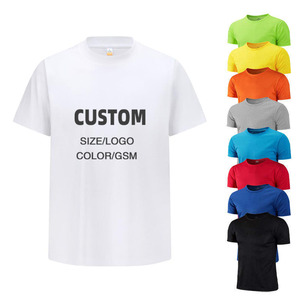 Custom High Quality Gym 150 Gsm Customize Tee Shirt Quick Dry Sports Breathable Polyester Tshirts Blank Spandex Dry Fit T Shirts - Product Image 1