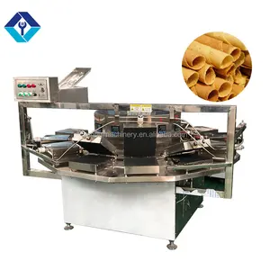 Professionelle gewerbliche vertikale Pizzaformmaschine automatische Ei-Rolle Waffel-Becher-Stick-Eiscreme-Zucker-Kegel-Gasmaschine