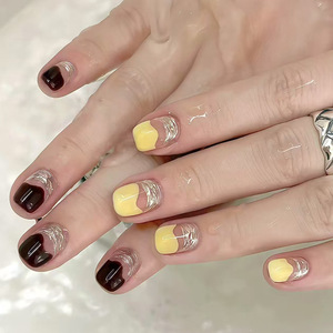 Phong Cách Mới Thời Trang Báo Chí Trên Sang Trọng Quan Tài Móng Tay Tùy Chỉnh Nữ Diễn Viên Ballet Nail Mẹo Nhân Tạo Móng Tay Giả - Product Image 2