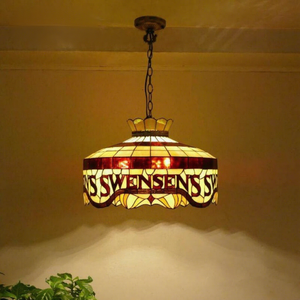 Lámpara de Araña LED de Estilo Europeo de 20 Pulgadas, Diseño Tiffany Vintage con Vidrio de Colores, Altura Ajustable, Diseño de Frutas, para Comedor o Restaurante - Product Image 1