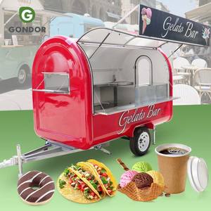 Remolque Móvil Económico para Venta de Comida en Calle: Puesto Pequeño de Hot Dogs y Donuts para Carnaval, Cafetería Ambulante en Venta - Product Image 1