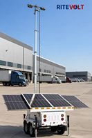 Système solaire hors réseau, étanche IP67, batterie 400AH, mât de 10m, caméra de surveillance, routeur 4G pour les chantiers de construction et les situations d'urgence
