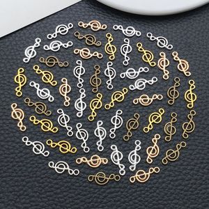 Dijes de notas musicales de aleación de zinc con diseño hueco para accesorios de joyería DIY, dijes colgantes de moda unisex - Product Image 2