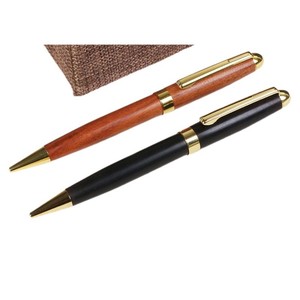 Ebony Solid Wood Gold Tip <strong>Fountain</strong> <strong>Pen</strong> Retro Rotary Medium-Oil Writing College <strong>Graduation</strong> &amp; Business Gift Signature <strong>Pen</strong> - Product Image 6