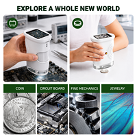 Portable Digital Microscope for Adults With 8 LED 2inch Screen Magnifier Mini Microscope Christmas Birthday Gifts